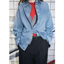 Mango %100 Pamuklu Denim Gömlek