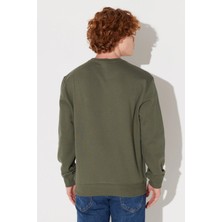 Lee Regular Fit Normal Kesim %100 Pamuk Bisiklet Yaka İçi Polarlı Bordo Sweatshirt