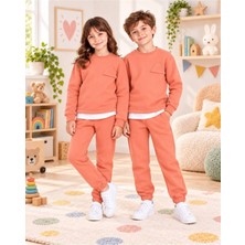 Babito Store Çocuk & Bebek Unisex Bisiklet Yaka Şardonlu Kışlık Sweatshırt Kreş Eşofman Takımı 3-8 Yaş