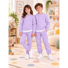 Babito Store Çocuk & Bebek Unisex Bisiklet Yaka Şardonlu Kışlık Sweatshırt Kreş Eşofman Takımı 3-8 Yaş