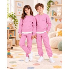 Babito Store Çocuk & Bebek Unisex Bisiklet Yaka Şardonlu Kışlık Sweatshırt Kreş Eşofman Takımı 3-8 Yaş