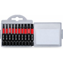 Wertec Mıknatıslı Bits Uc Seti Delikli Torx 10 Parça
