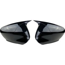 Sargas Peugeot 301 Batman Yarasa Ayna Kapağı Özellikli Plastik Piano Black 2 Parça Kolay Montaj