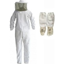 Arıc Tulum Kıyafet Set S (Tulum Maske+Arıcı Uzun Eldiven) Sedef