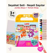 Keçeli Kalem Seyahat Seti – 10 Renk + Boyama Kitabı Neşeli Sayılar Temalı | Let's