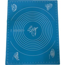 Silpat Mavi Silikon Hamur Açma Matı 40 x 50 cm Yapışmaz Yüzey ile Kolay Kullanım