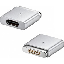 CoverZone Type-C Dişi Girişten Magsafe 2 ile Uyumlu Manyetik Uca Dönüşüm Sağlayan Kompakt Şarj Adaptörü MacBook ile Uyumlu Tasarım | ZR1366