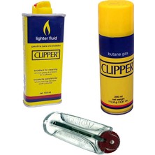 Gamerloot Clipper 133ML Benzinli Çakmak Gazı ve 5'li Taş Seti 200 ml Rüzgar Geçirmez Özellik