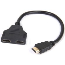 WHİTECOM Whitecom HDMI Kablo 1 To 2 Port Çoklayıcı Splitter Dayanıklı Tasarım ile Ses ve Görüntü Aktarımı