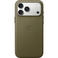 Apple iPhone 18 Pro Max için Magsafe özellikli Tech dokuma kılıf - Klasik zeytin yeşili