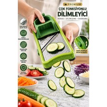 Grimor Life Çok Fonksiyonlu Meyve Sebze Dilimleyici El Rendesi Sebze Meyve Doğrayıcı Çelik Bıçaklı