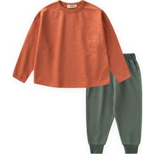 Cigit Sweatshirt Takım 2-7 Yaş Oranj