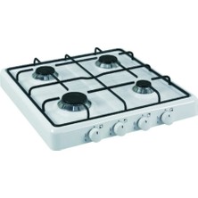 Avec Hella 4 Gözlü Setüstü Dörtlü Ocak LPG Beyaz Emaye Solo Kullanım İçin 50 x 50 cm Ölçülerinde