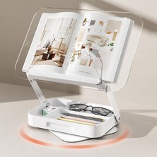 CoverZone Tablet, Notebook ve Kitap Okuma Standı Kalemlik ve Organizerli 13-16 Inç Alüminyum, 360° Döner R22H