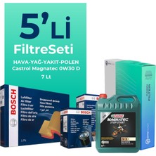 Bosch Ford Ranger 2.0 Ecoblue Filtre Bakım Seti Castrol Motor Yağlı (2019-2022) 5 Li