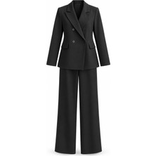 Purple By Banu Siyah Blazer Ceket Pantolon Takım
