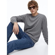 Limon Gri Erkek Relaxed Sweatshirt L6WM-SWT9518