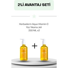 Herbaderm Aqua Vitamin C Yüz Yıkama Jeli 250 ml Ikili Set