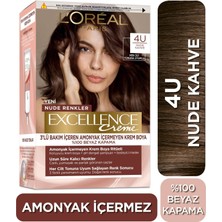 L'Oréal Paris Excellence Creme 4u Nude Kahve Amonyaksız Krem Saç Boyası Uzun Süre Kalıcı Etki