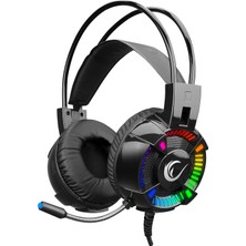 Rampage Styles Siyah USB Kablolu Oyuncu Kulaklık Mikrofonlu 7.1 RGB Özellikli