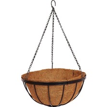 Nettenevime Ayaksız Sarkaç Çiçek Sepeti Hasır Malzemeden 25 cm Bej Renkli Modern Tasarım