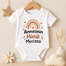 Igigi Collection Igıgı Annesinin Minik Mucizesi Baskılı %100 Pamuk Unisex Bebek Zıbın