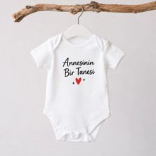 Igigi Collection Igıgı Annesinin Bir Tanesi Baskılı %100 Pamuk Unisex Bebek Zıbın