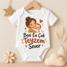 Igigi Collection Igıgı Beni En Çok Teyzem Sever Baskılı %100 Pamuk Unisex Bebek Zıbın