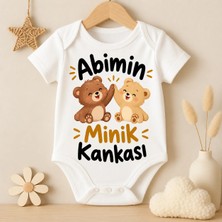 Igigi Collection Igıgı Abimin Minik Kankası Baskılı %100 Pamuk Unisex Bebek Zıbın