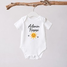 Igigi Collection Igıgı Ailenin Neşesi Baskılı %100 Pamuk Unisex Bebek Zıbın