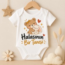 Igigi Collection Igıgı Halasının Bir Tanesi Baskılı %100 Pamuk Unisex Bebek Zıbın