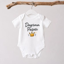 Igigi Collection Igıgı Dayısının Paşası Baskılı %100 Pamuk Unisex Bebek Zıbın