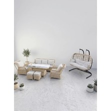 Armoni Çift Kişilik Salıncak Hediyeli Rattan Oturma Takımı ( Dış Mekana Uygun )