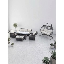 Armoni Çift Kişilik Salıncak Hediyeli Rattan Oturma Takımı ( Dış Mekana Uygun )