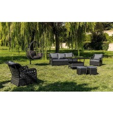 Rattan Bahçe Takımı Oturma Grubu 3'lü - 7 Kişilik
