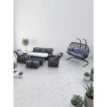 Armoni Çift Kişilik Salıncak Hediyeli Rattan Oturma Takımı ( Dış Mekana Uygun )