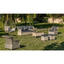 Rattan Bahçe Takımı Oturma Grubu 3'lü - 7 Kişilik