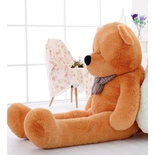 SOLE 130 Cm Kahverengi Papyonlu Dev Boy Peluş Ayı D1-130 Hediyelik Peluşlar