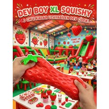Oyuncak Sahili Çilek Xl Boy 40CM Uzar Sukuşi Strawberry Şeklinde Squishi Yavaş Yükselir Çek Uzat Esnek Yeni Trend Sıkılabilir Skuşi Stres Oyuncak