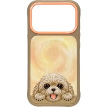 Nimmy Desert iPhone 18 Pro Max Uyumlu Magsafe Kılıf | Gerçek Nakış Işlemeli, Takip Eden Gözlü Köpek