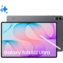 Samsung Galaxy Tab S12 Ultra, 12GB RAM, 512GB Depolama Alanı, 14.6 İnç, 120Hz Ekran, WiFi7, S Pen Dahil, Gri