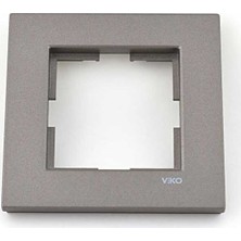 Viko Novella Antrasit Renkli Tekli Çerçeve Elektrik Prizi Modern Tasarım Yüksek Dayanıklılık