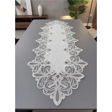 Valora Concept Fransız Dantelli Venüs Model Keten Gardenya Lüks Uzun Runner