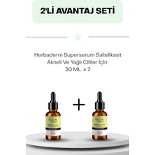 Herbaderm Superserum Salisilikasit Akneli ve Yağlı Ciltler Için 30 ml Ikili Set