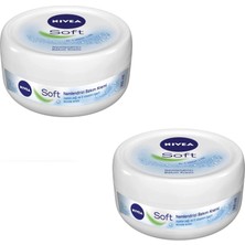 Nivea Soft 2 x 300 ml Nemlendirici Bakım Kremi Hızlı Emilim Özelliği ile Derinlemesine Nemlendirir