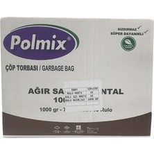Polmix Ağır Hantal Çöp Torbası 120 x 150 cm 1000 Gr Siyah Kokusuz Endüstriyel Boy