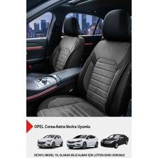 Gm Design Alcantara Serisi Lüks Oto Koltuk Kılıfı - (Opel Corsa-Astra-Vectra Uyumlu)