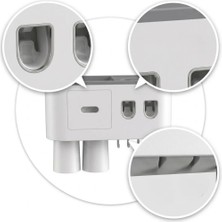 Sovrent Banyo Organizer Diş Fırçası Tutucu Çift Dispenserli Raflı Çekmeceli
