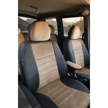 Otom Fiat Doblo 2010-2022 Araca Özel Koltuk Kılıfı London Design Bej Siyah Krem