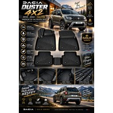 Gold Dacia Duster 4x2 Prestige 2018-2022 Uyumlu 3D Tpe Oto Paspas – Araca Özel Tam Uyumlu, Havuzlu, Kokusuz, Kaymaz 4 Parça Set